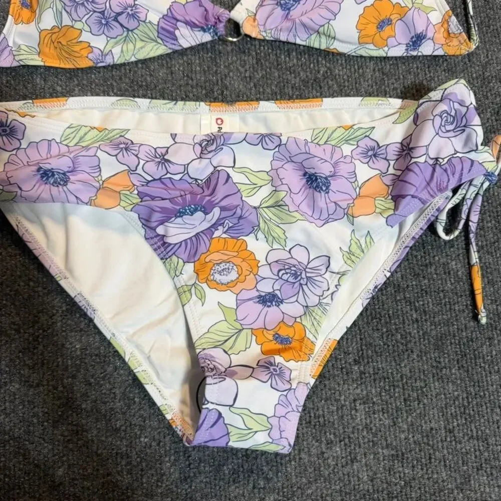 PatPat Women’s XL purple floral bikini set